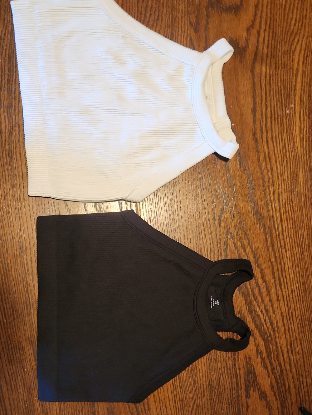 Aerie Ribbed Tank Top Set - White & Black